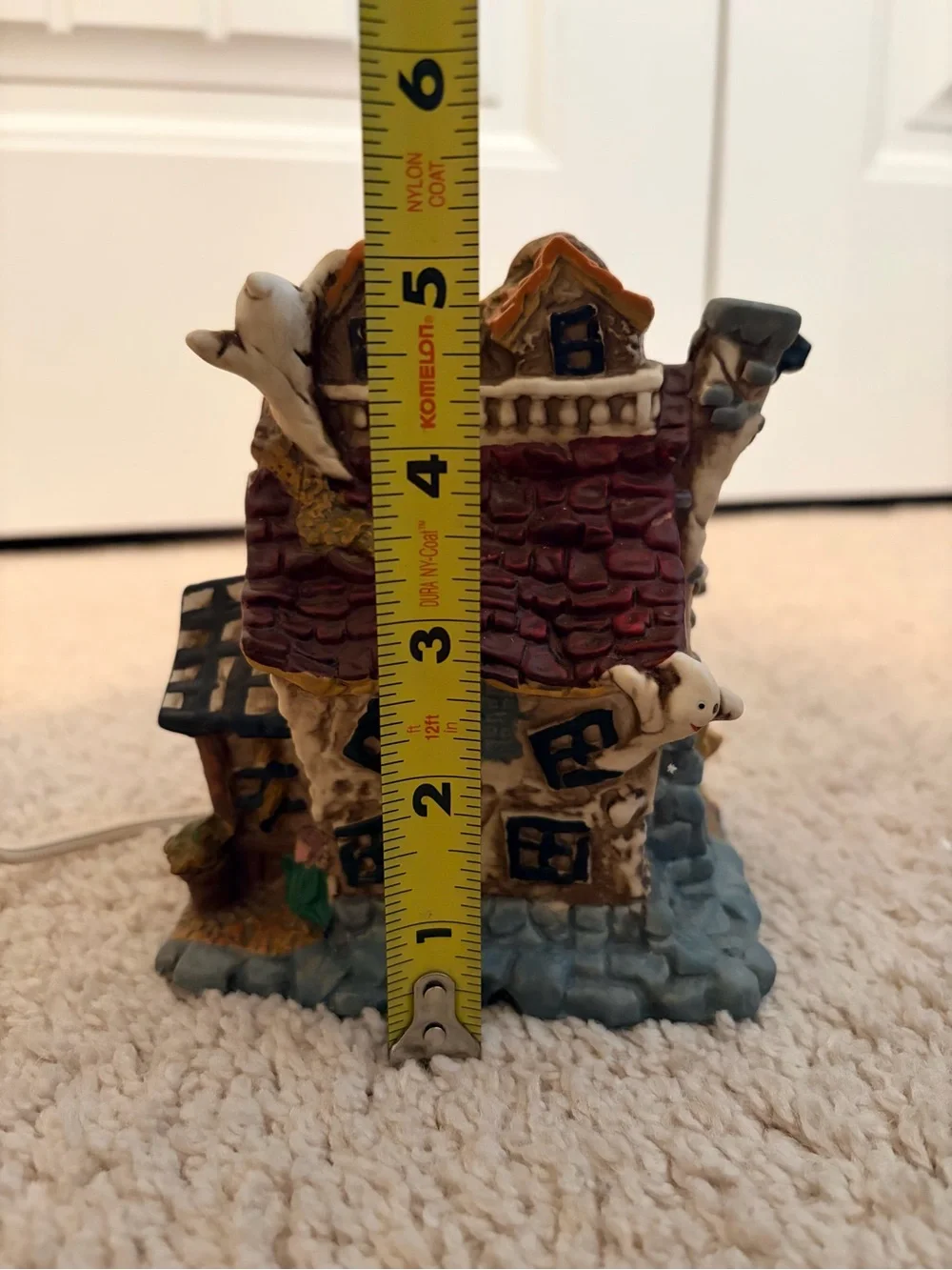 VTG Spooky Hollow‎ Halloween Lighted Village House Porcelain Nursery CIB